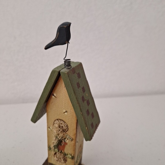 (2) Vtg Handpainted Decorative Birdhouse Design Birds Nest Bees Herbs‎ 8" tall - Picture 11 of 13